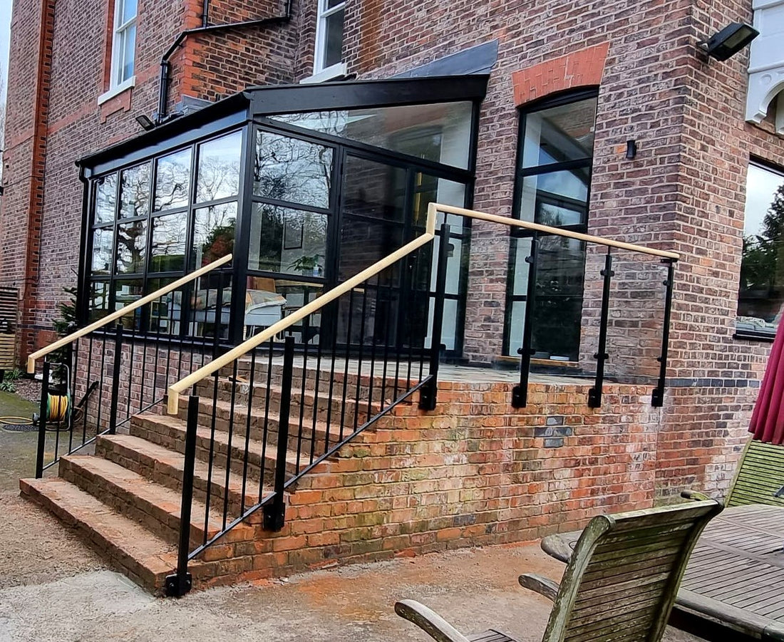 Glass Balustrade & Iroko Handrails, Timperley, Manchester