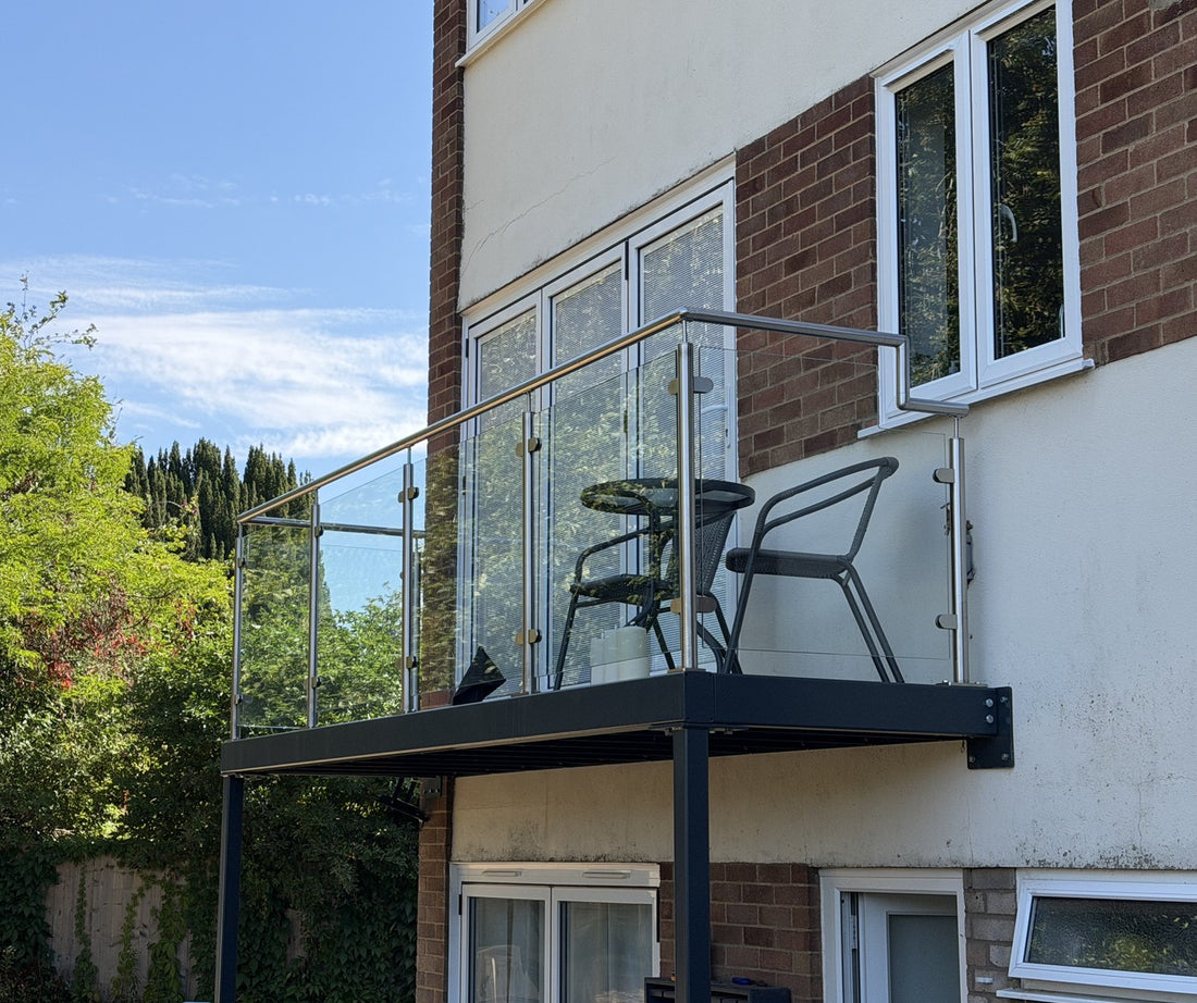 Walk-Out Balcony with a Shaped Glass Balustrade - Great Missenden, Buckinghamshire
