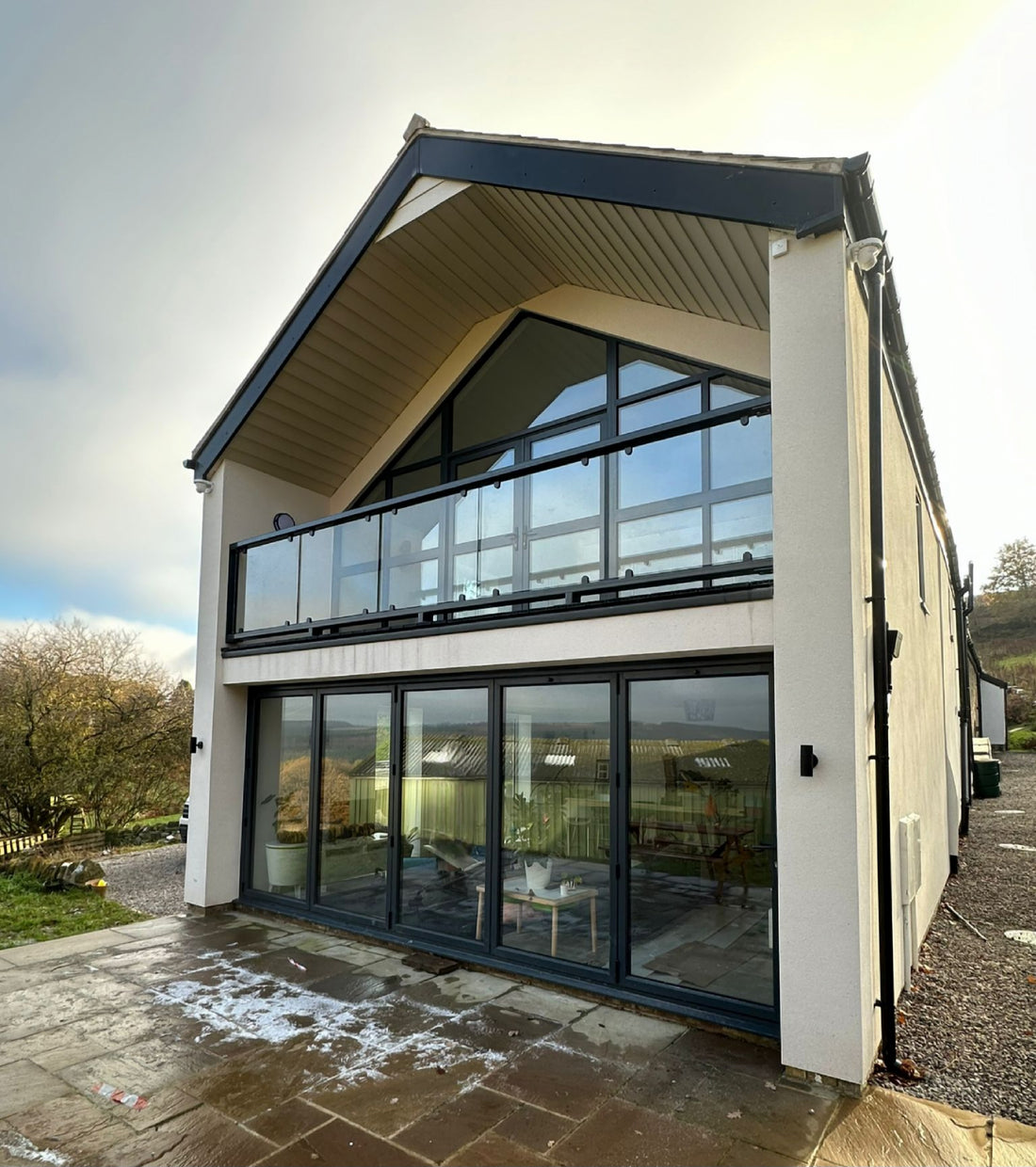 Inset Terrace Glass Balcony- Yorkshire Installation