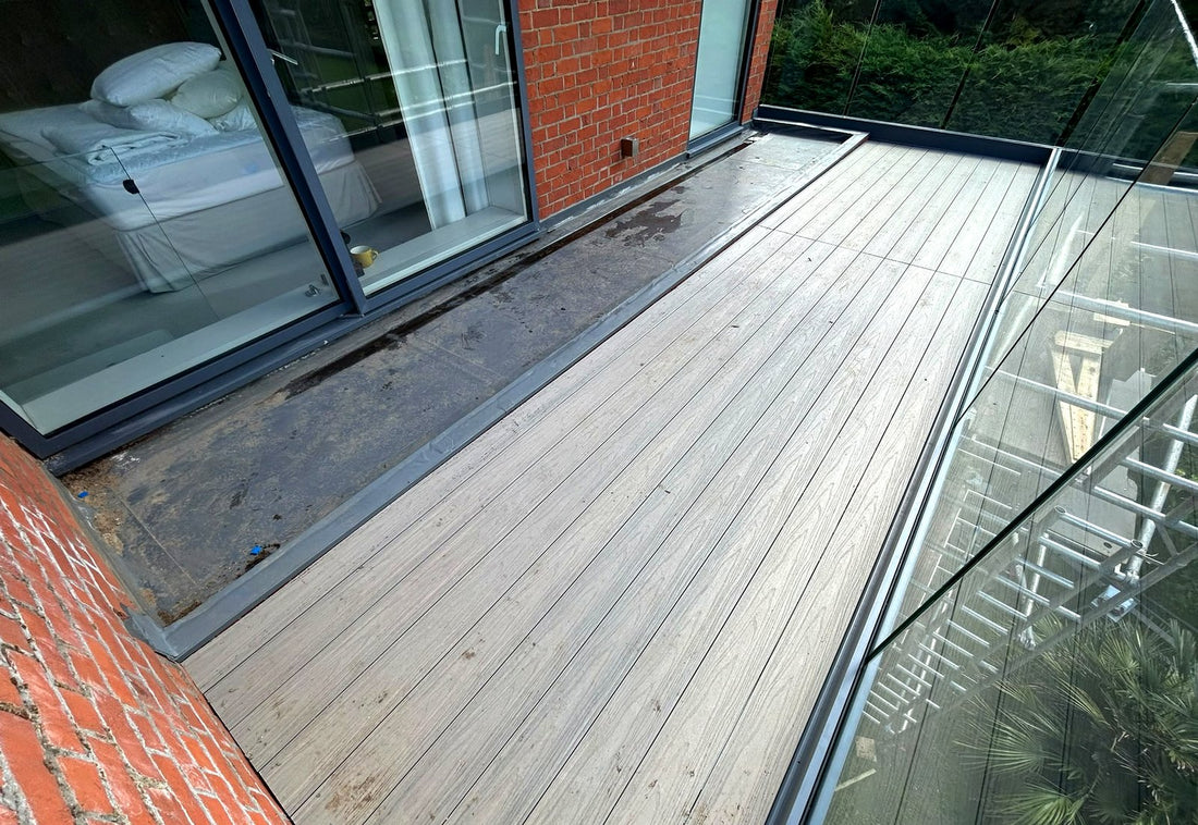 Walkout Balcony, Frameless Glass Balustrade & Replacement Staircase Buckinghamshire