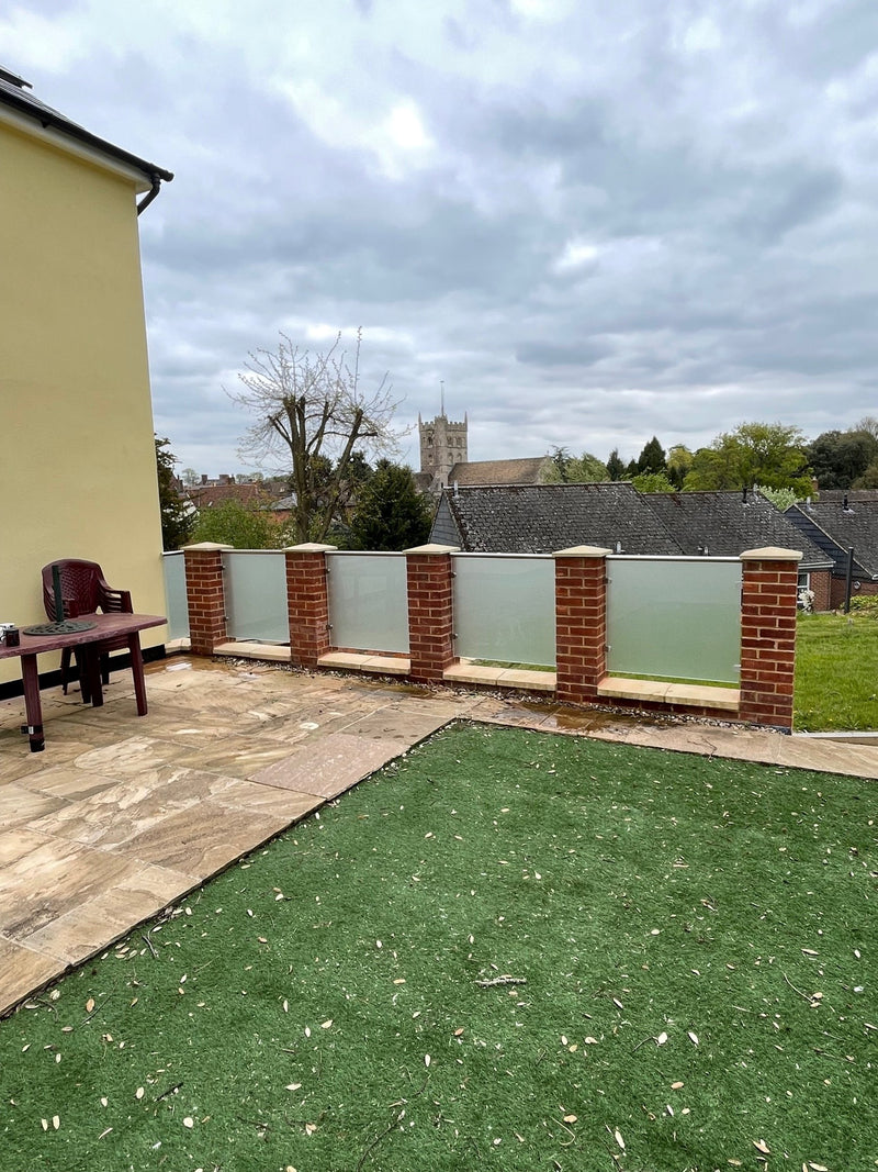 Frosted toughened glass privacy panels