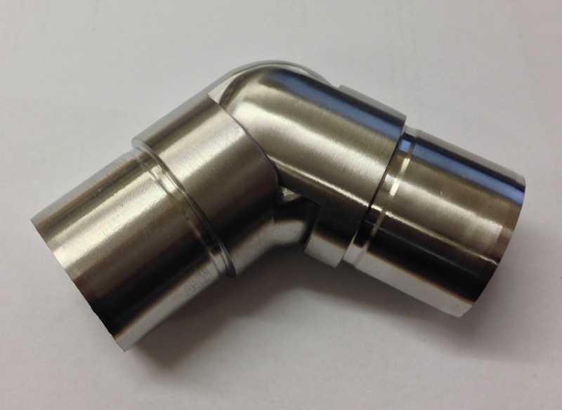 Stainless steel adjustable handrail elbow connector for 42mm tube