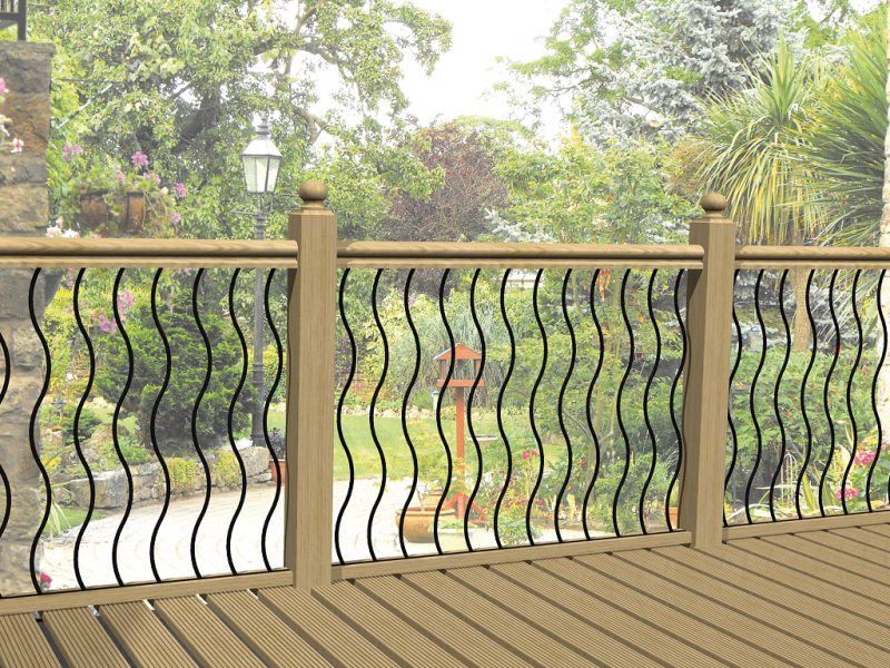 Wave pattern decorative metal deck panel