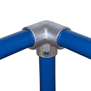 A18 galvanised three way 90 degree top corner key clamp fitting for 42.4mm steel tube