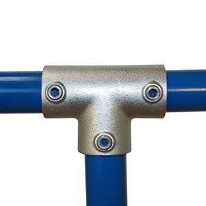 A4 galvanised long tee key clamp fitting for 42.4mm steel tube