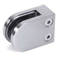 Brushed 316 stainless steel glass clamp for laminated panels