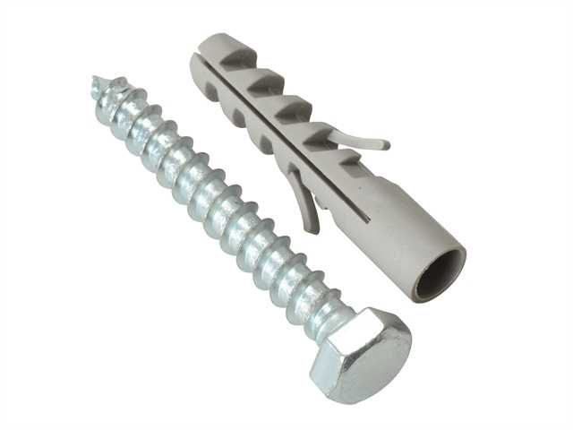 M10 coach screw with a hex head and coarse tapered thread for timber and masonry