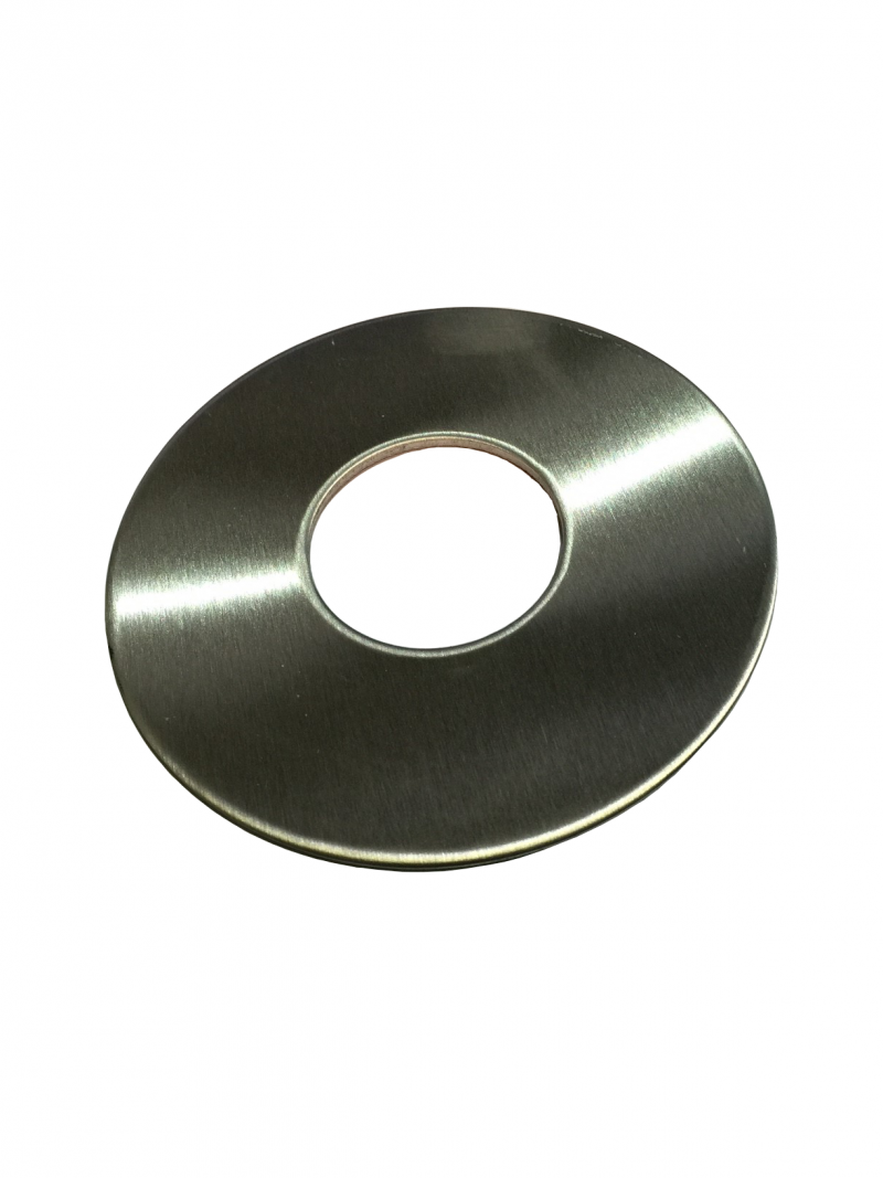127mm brushed 316 stainless steel base cover disc for core drilled 48mm posts