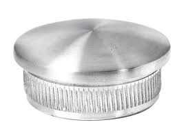 316 grade brushed stainless steel semi domed tube end cap