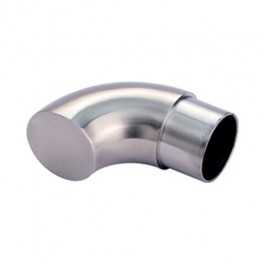 Stainless steel handrail terminating elbow end cap fitting