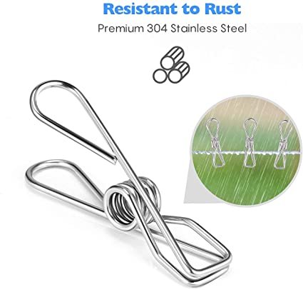 Heavy duty metal clothes pegs