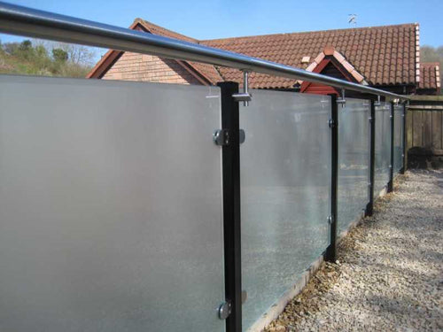 10mm frosted toughened glass screen balustrade
