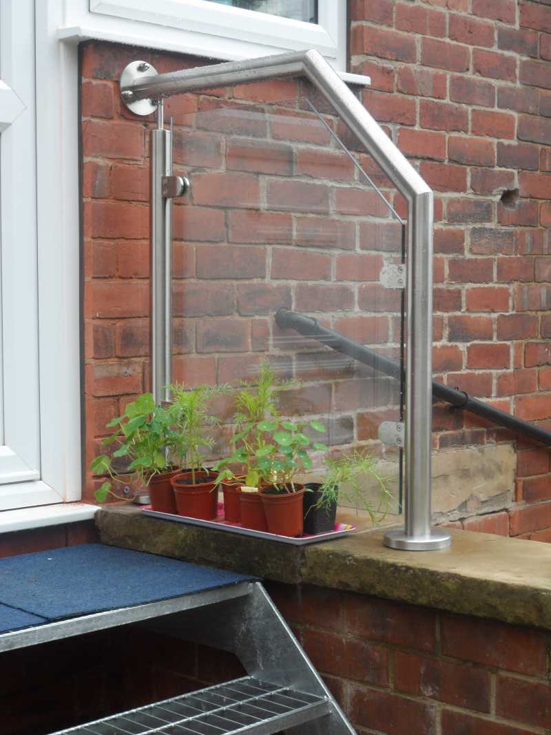 Brushed stainless steel balustrade built with 48mm tube posts