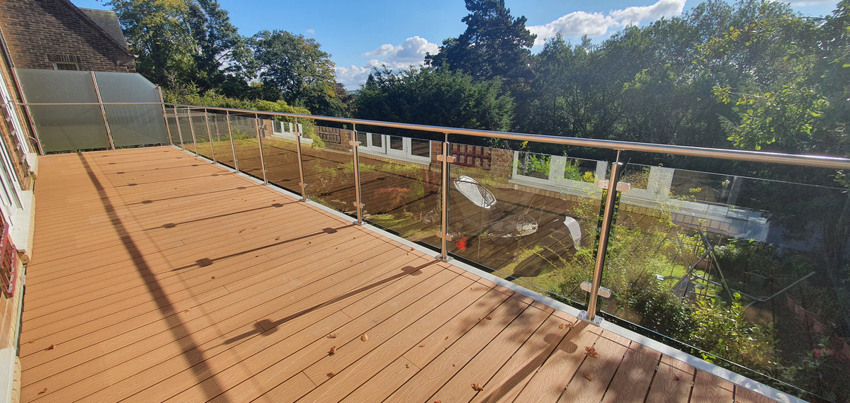 Composite decking on a steel walk-out balcony in Fulwood, Sheffield