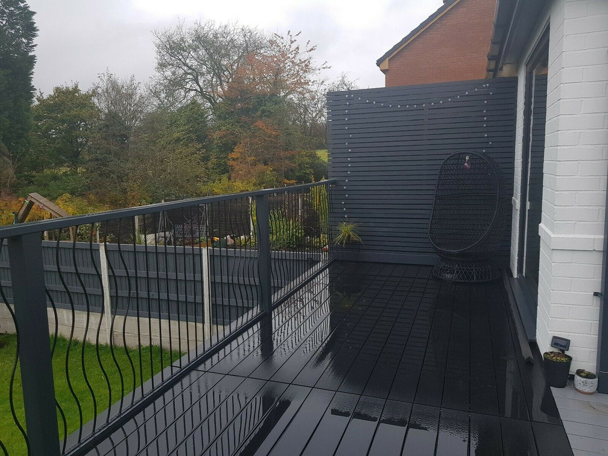 Galvanised steel infill panels for decking