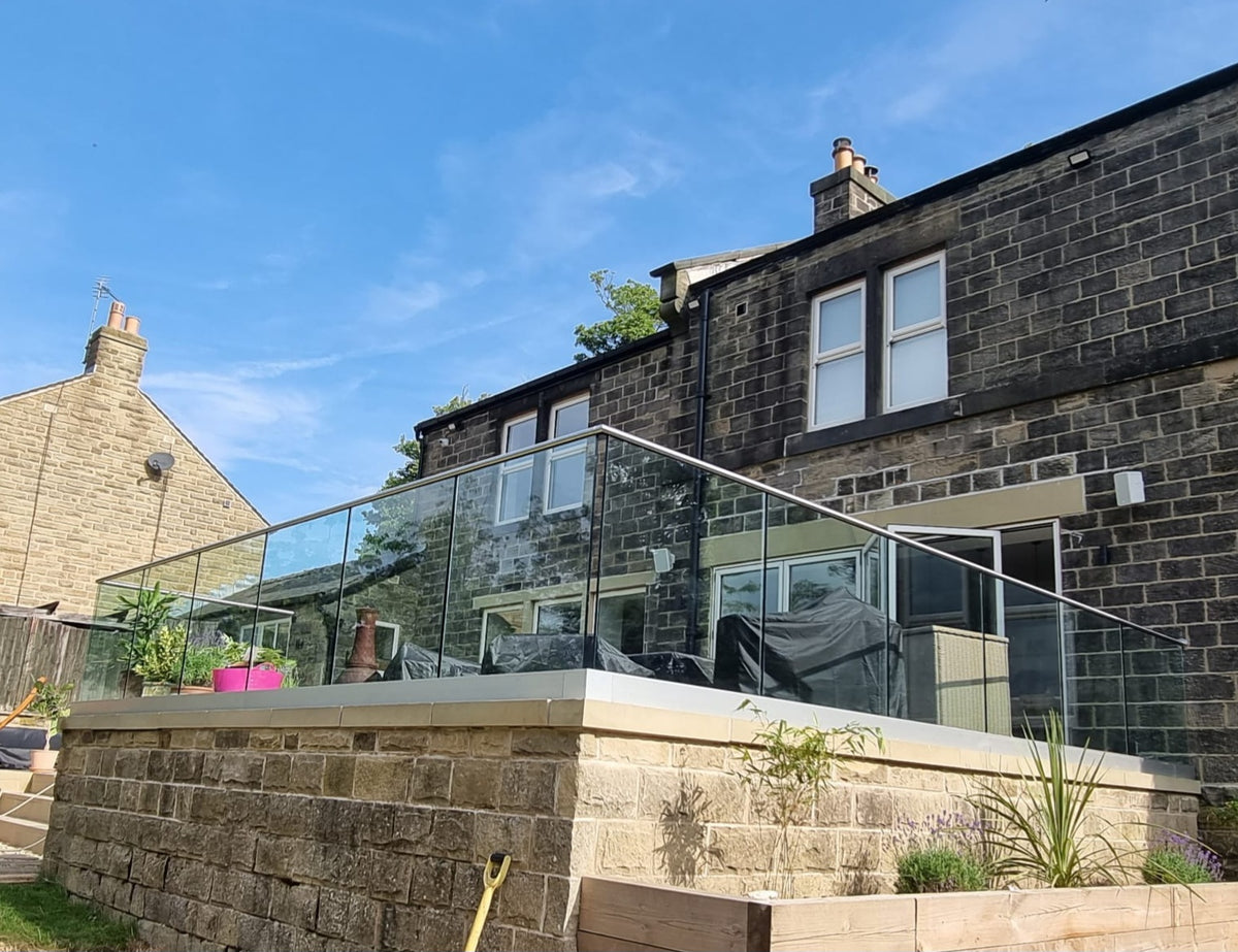 Frameless balustrade installation to a balcony, Thurgoland, Sheffield