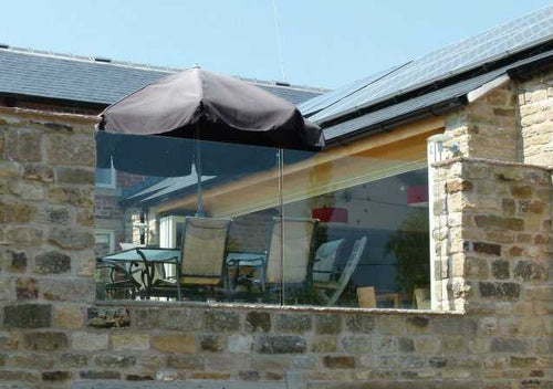 15mm clear toughened glass panel for a frameless balustrade