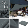 Grey triangular sun shade sail
